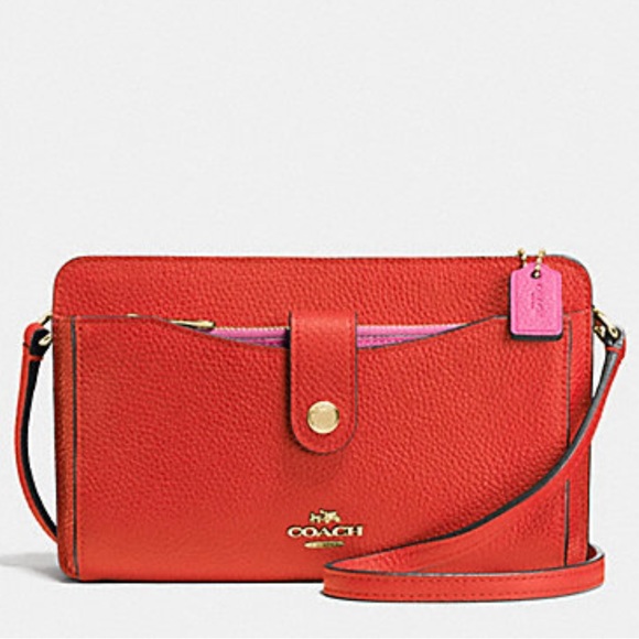 COACH Embellished Noa Pop-Up Messenger In Pink Leather Small Crossbody Bag - Picture 2 of 4